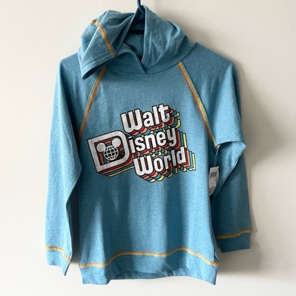 MERC NWT Disney Parks Walt Disney World Blue Hoodie Pullover Unisex Kids N5